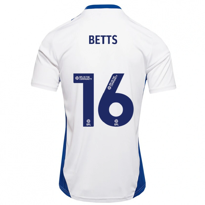 Danxen Kid Charlie Betts #16 White Blue Away Jersey 2025/26 T-Shirt