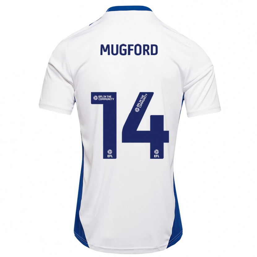 Danxen Kid Mia Mugford #14 White Blue Away Jersey 2025/26 T-Shirt