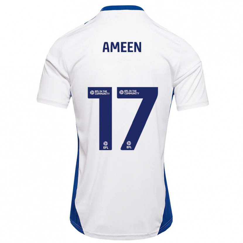 Danxen Kid Botan Ameen #17 White Blue Away Jersey 2025/26 T-Shirt