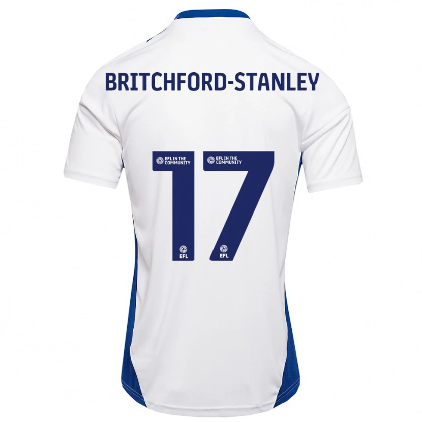 Danxen Kid Conor Britchford-Stanley #17 White Blue Away Jersey 2025/26 T-Shirt