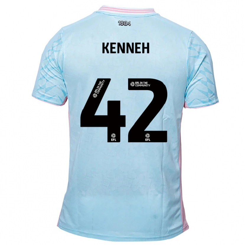 Danxen Kid Nohan Kenneh #42 Sky Blue Pink Away Jersey 2025/26 T-Shirt