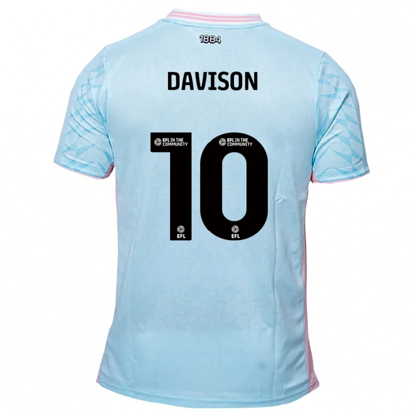 Danxen Kid Josh Davison #10 Sky Blue Pink Away Jersey 2025/26 T-Shirt