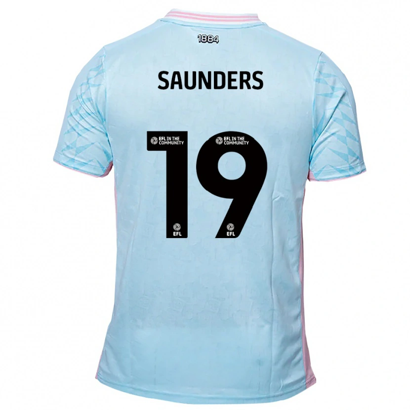 Danxen Kid Harvey Saunders #19 Sky Blue Pink Away Jersey 2025/26 T-Shirt