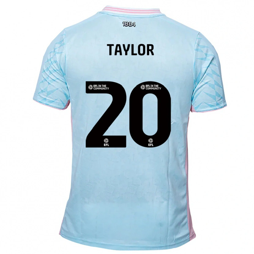 Danxen Kid Sam Taylor #20 Sky Blue Pink Away Jersey 2025/26 T-Shirt
