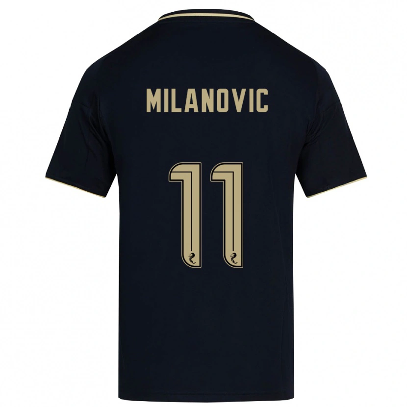 Danxen Kid Nicolas Milanovic #11 Navy Gold Away Jersey 2025/26 T-Shirt