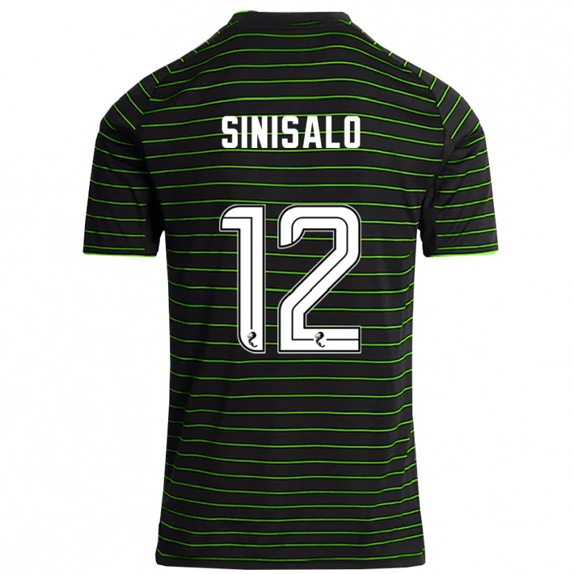 Danxen Kid Viljami Sinisalo #12 Black Green Away Jersey 2025/26 T-Shirt