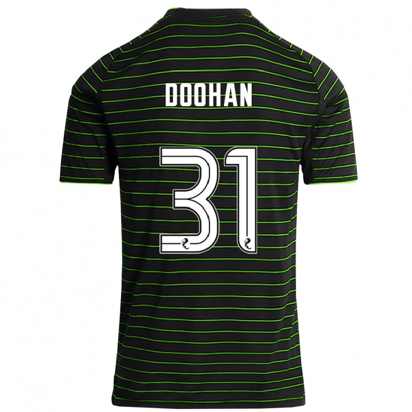 Danxen Kid Ross Doohan #31 Black Green Away Jersey 2025/26 T-Shirt