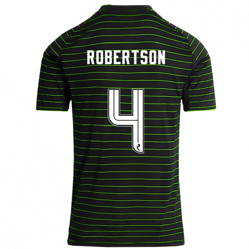 Danxen Kid Lisa Robertson #4 Black Green Away Jersey 2025/26 T-Shirt