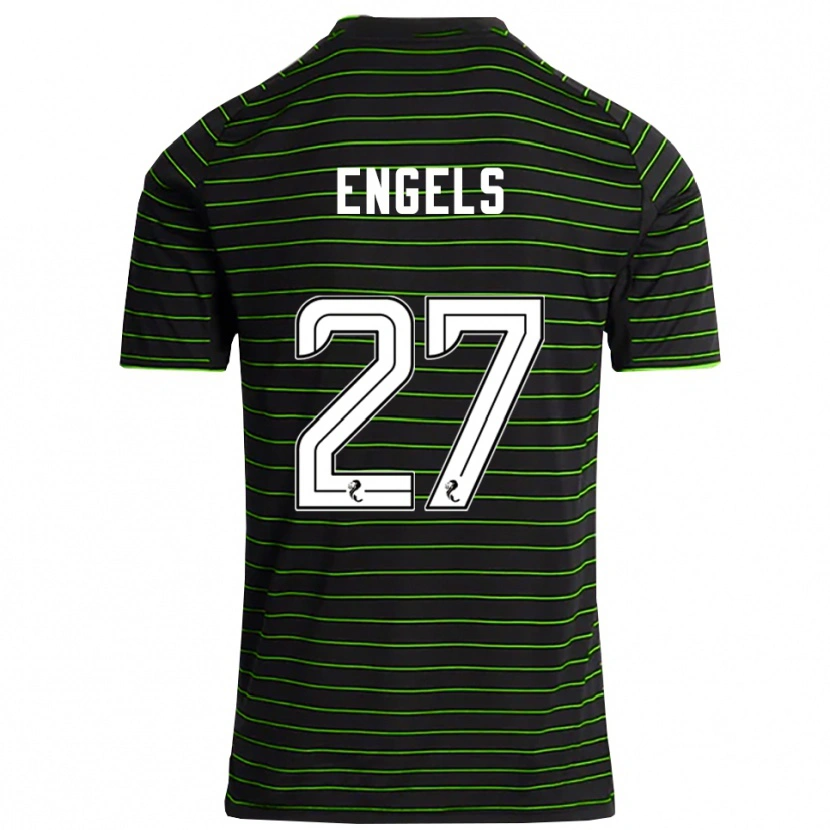 Danxen Kid Arne Engels #27 Black Green Away Jersey 2025/26 T-Shirt