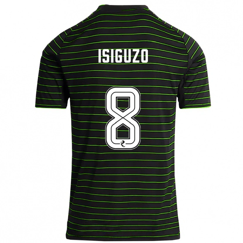 Danxen Kid Samuel Isiguzo #8 Black Green Away Jersey 2025/26 T-Shirt
