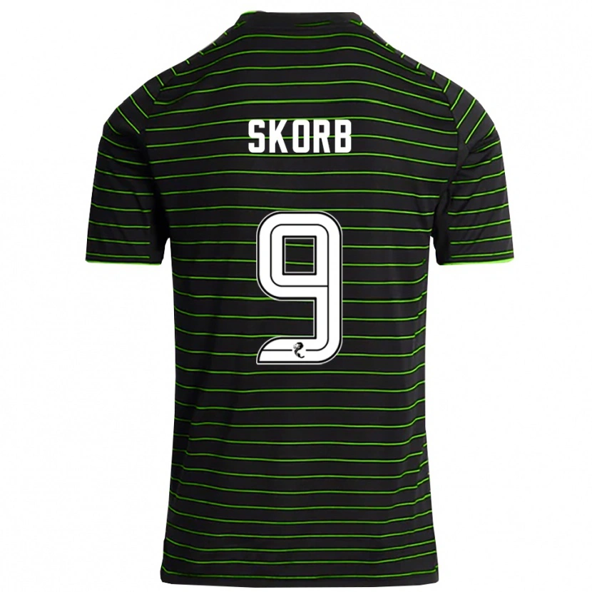 Danxen Kid Filip Skorb #9 Black Green Away Jersey 2025/26 T-Shirt