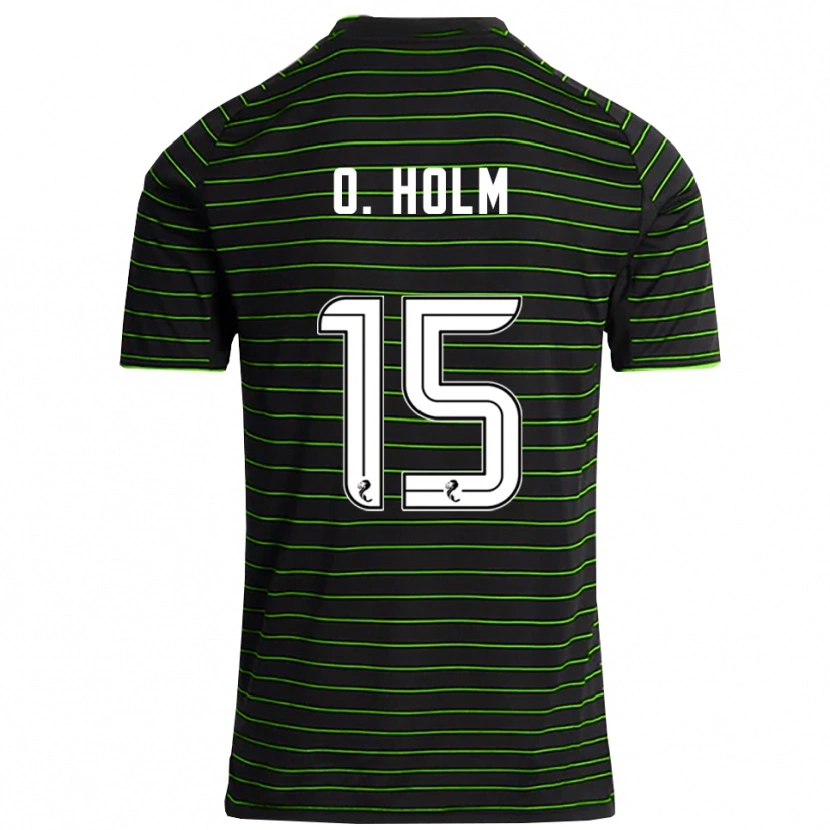Danxen Kid Odin Thiago Holm #15 Black Green Away Jersey 2025/26 T-Shirt