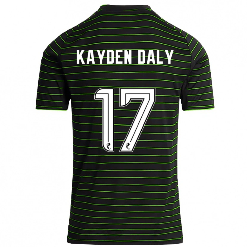 Danxen Kid Kayden Daly #17 Black Green Away Jersey 2025/26 T-Shirt