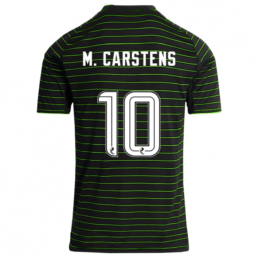 Danxen Kid Mathilde Carstens #10 Black Green Away Jersey 2025/26 T-Shirt