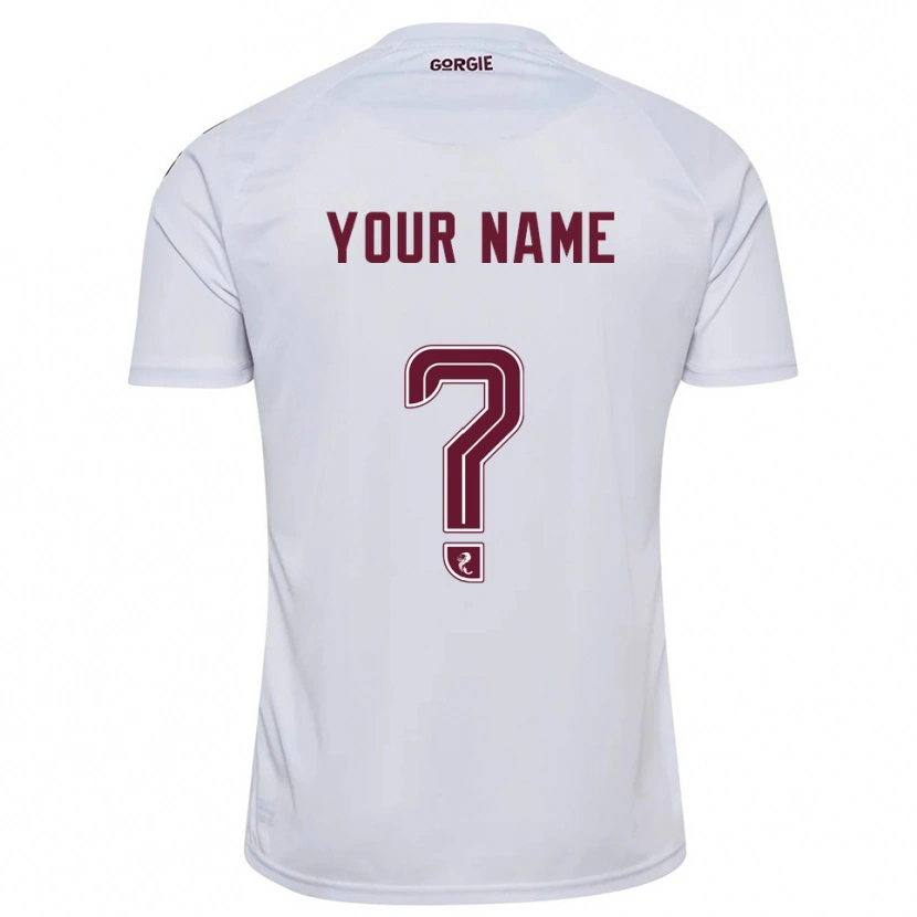 Danxen Kid Your Name #0 White Burgundy Away Jersey 2025/26 T-Shirt