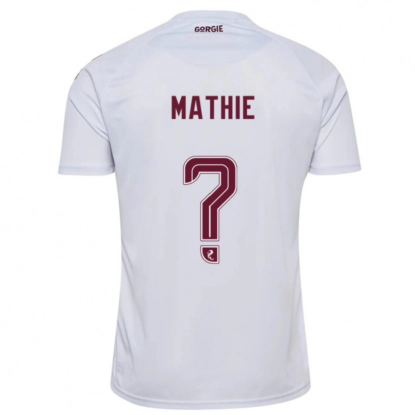 Danxen Kid Jayden Mathie #0 White Burgundy Away Jersey 2025/26 T-Shirt