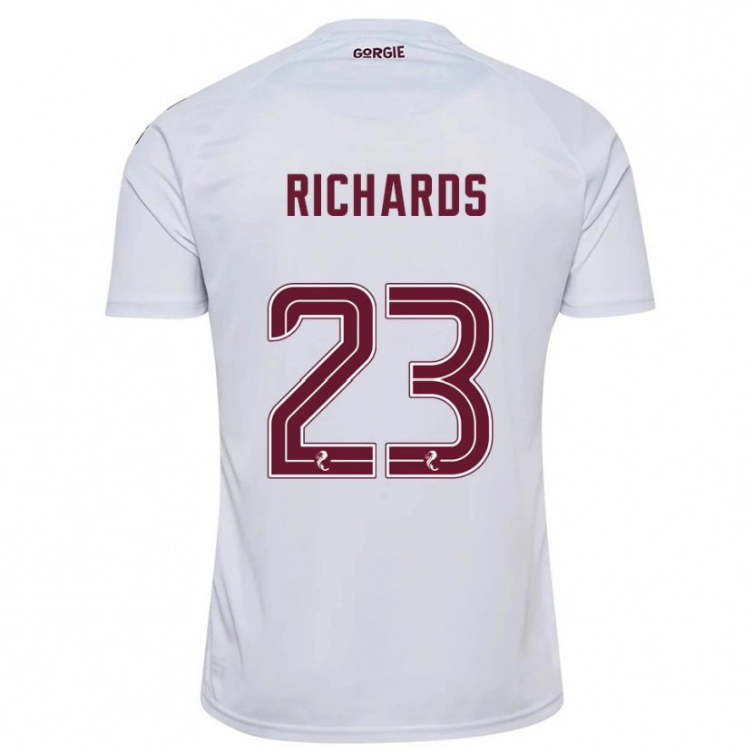 Danxen Kid Jackie Richards #23 White Burgundy Away Jersey 2025/26 T-Shirt