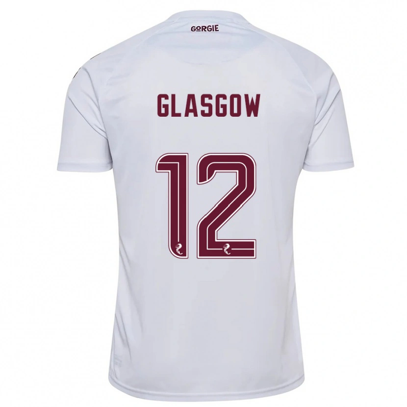 Danxen Kid Euan Glasgow #12 White Burgundy Away Jersey 2025/26 T-Shirt