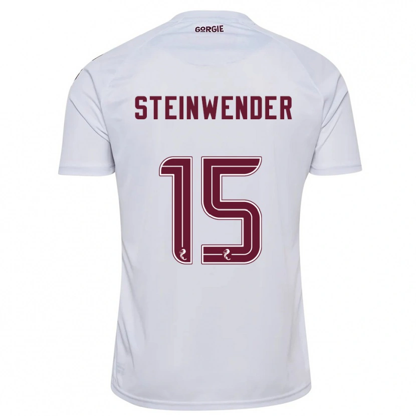 Danxen Kid Michael Steinwender #15 White Burgundy Away Jersey 2025/26 T-Shirt