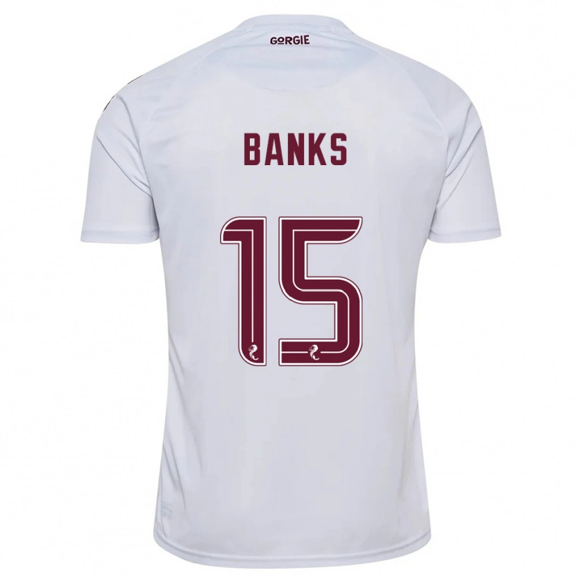 Danxen Kid Euan Banks #15 White Burgundy Away Jersey 2025/26 T-Shirt