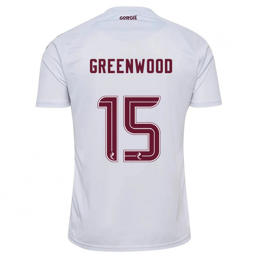 Danxen Kid Brodie Greenwood #15 White Burgundy Away Jersey 2025/26 T-Shirt