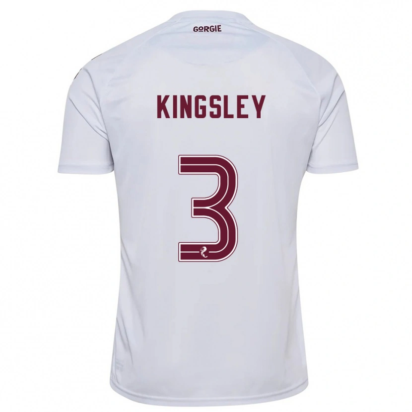 Danxen Kid Stephen Kingsley #3 White Burgundy Away Jersey 2025/26 T-Shirt