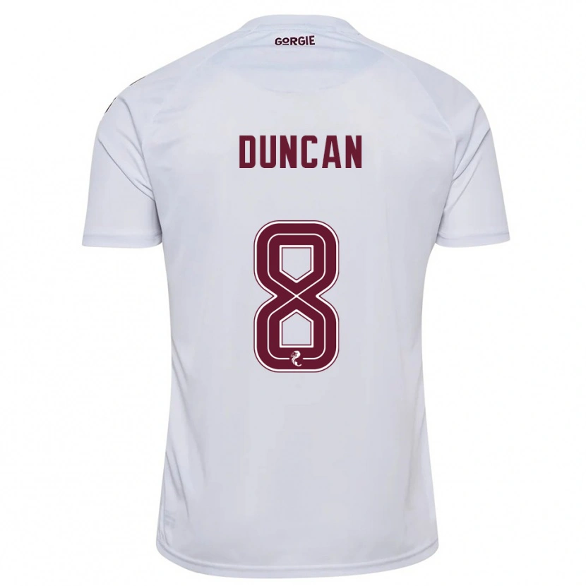 Danxen Kid Ryan Duncan #8 White Burgundy Away Jersey 2025/26 T-Shirt