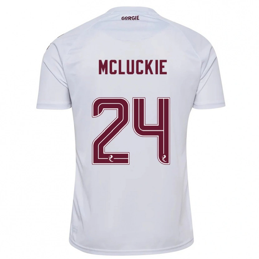 Danxen Kid Bobby Mcluckie #24 White Burgundy Away Jersey 2025/26 T-Shirt