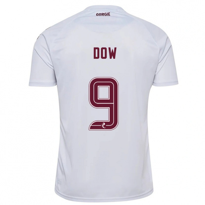 Danxen Kid Connor Dow #9 White Burgundy Away Jersey 2025/26 T-Shirt