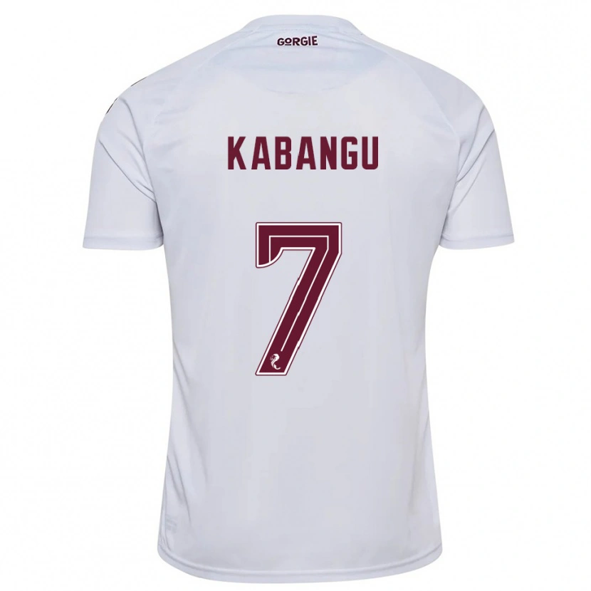 Danxen Kid Elton Kabangu #7 White Burgundy Away Jersey 2025/26 T-Shirt