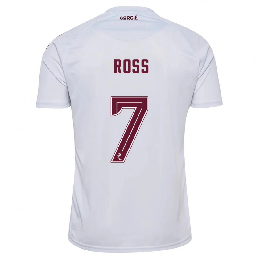 Danxen Kid Mackenzie Ross #7 White Burgundy Away Jersey 2025/26 T-Shirt