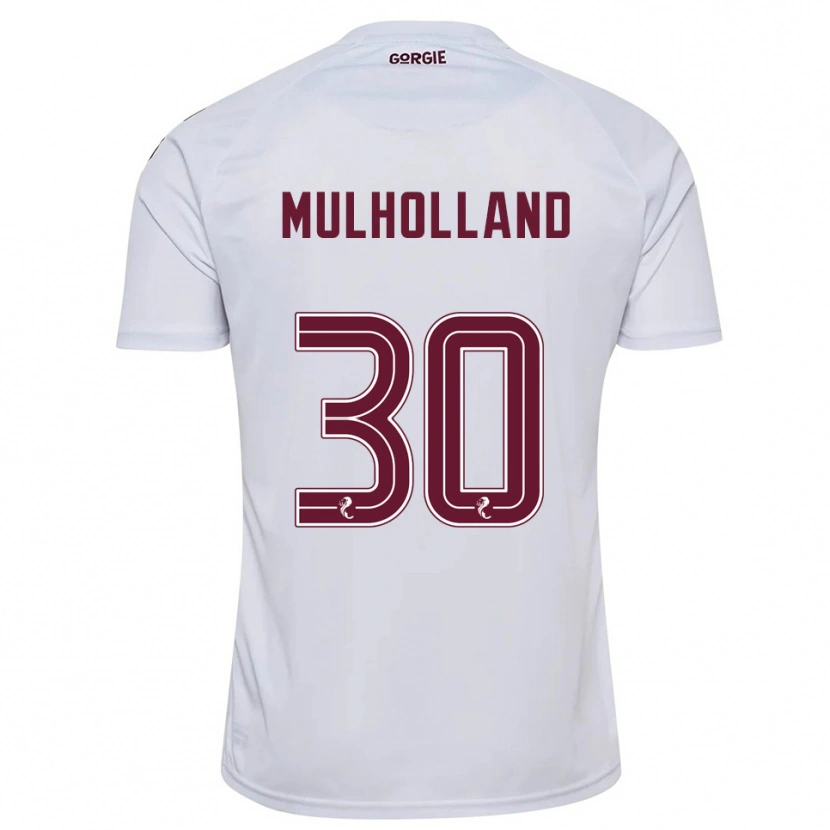 Danxen Kid James Mulholland #30 White Burgundy Away Jersey 2025/26 T-Shirt