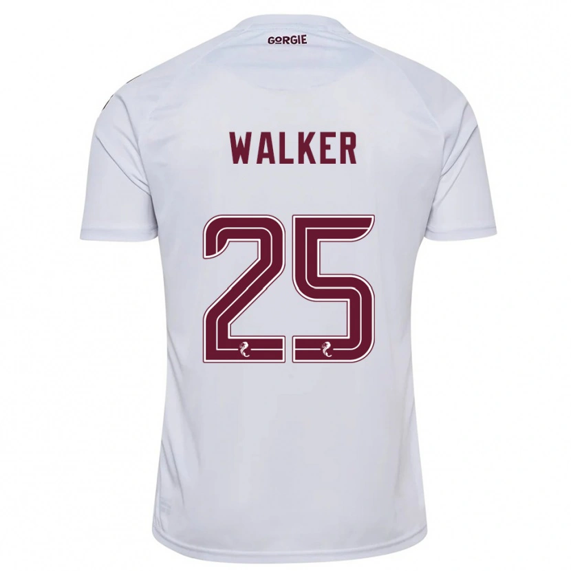 Danxen Kid Liam Walker #25 White Burgundy Away Jersey 2025/26 T-Shirt