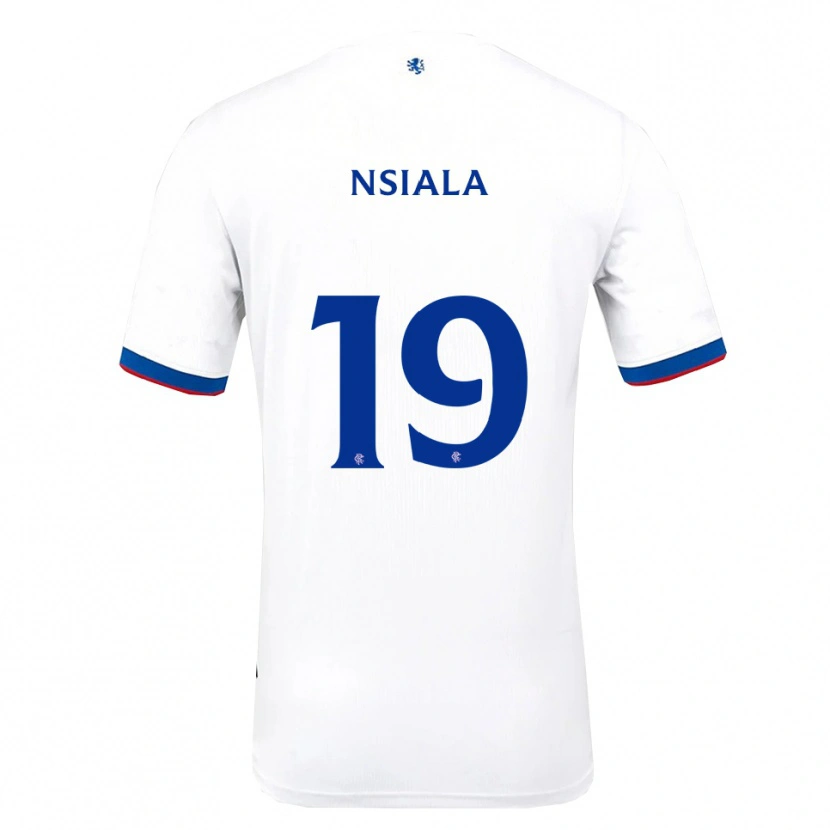 Danxen Kid Clinton Nsiala #19 White Red Blue Away Jersey 2025/26 T-Shirt