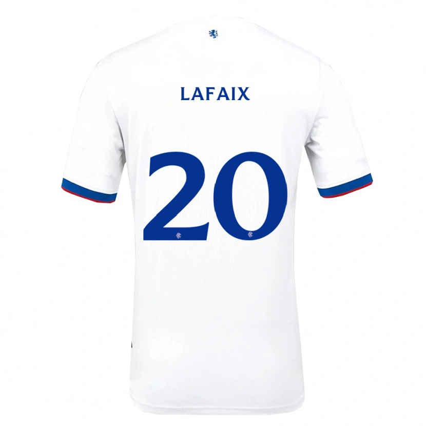 Danxen Kid Camille Lafaix #20 White Red Blue Away Jersey 2025/26 T-Shirt