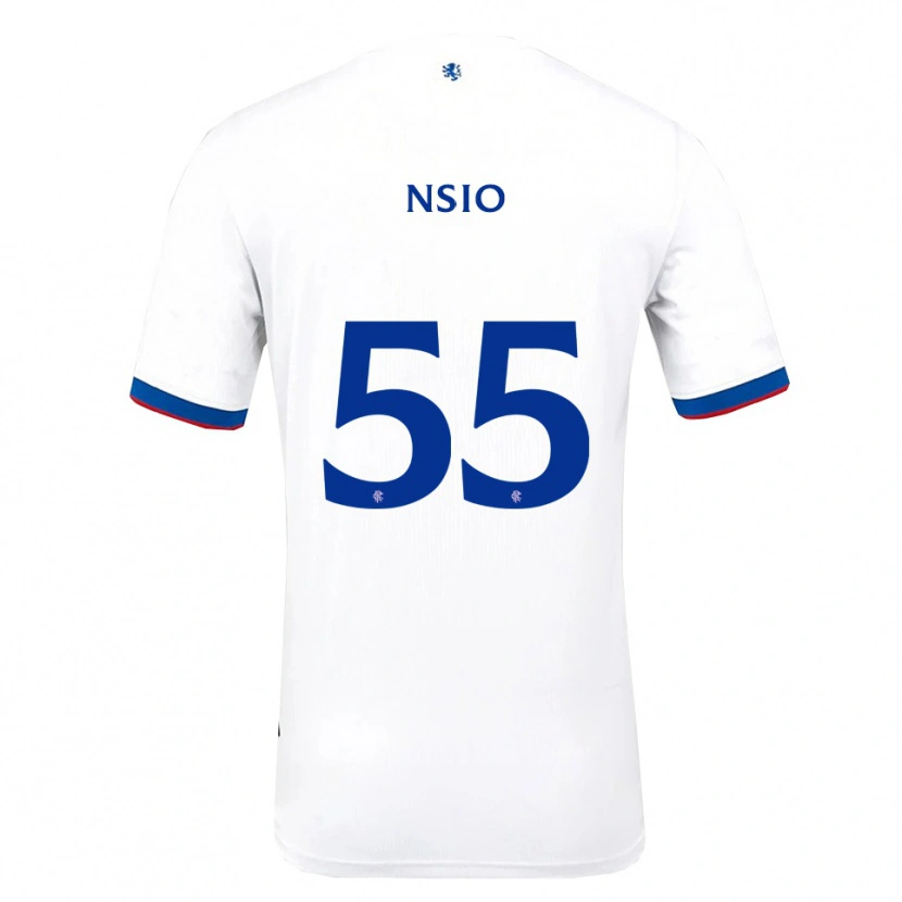 Danxen Kid Paul Nsio #55 White Red Blue Away Jersey 2025/26 T-Shirt