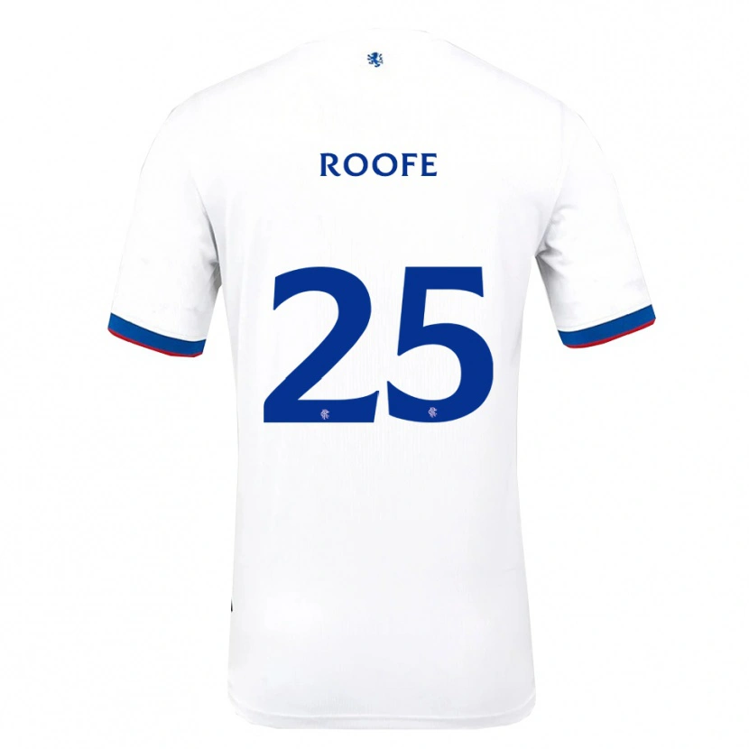 Danxen Kid Kemar Roofe #25 White Red Blue Away Jersey 2025/26 T-Shirt