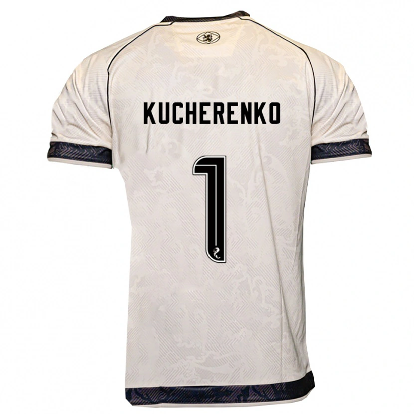 Danxen Kid Yevgeniy Kucherenko #1 White Black Away Jersey 2025/26 T-Shirt