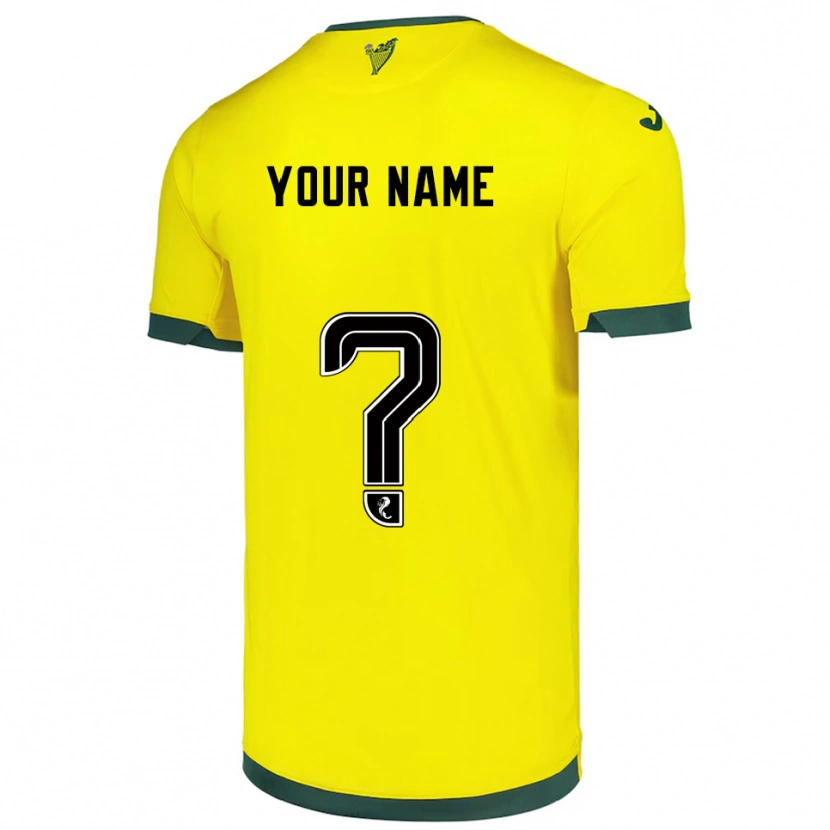 Danxen Kid Your Name #0 Yellow Green Away Jersey 2025/26 T-Shirt
