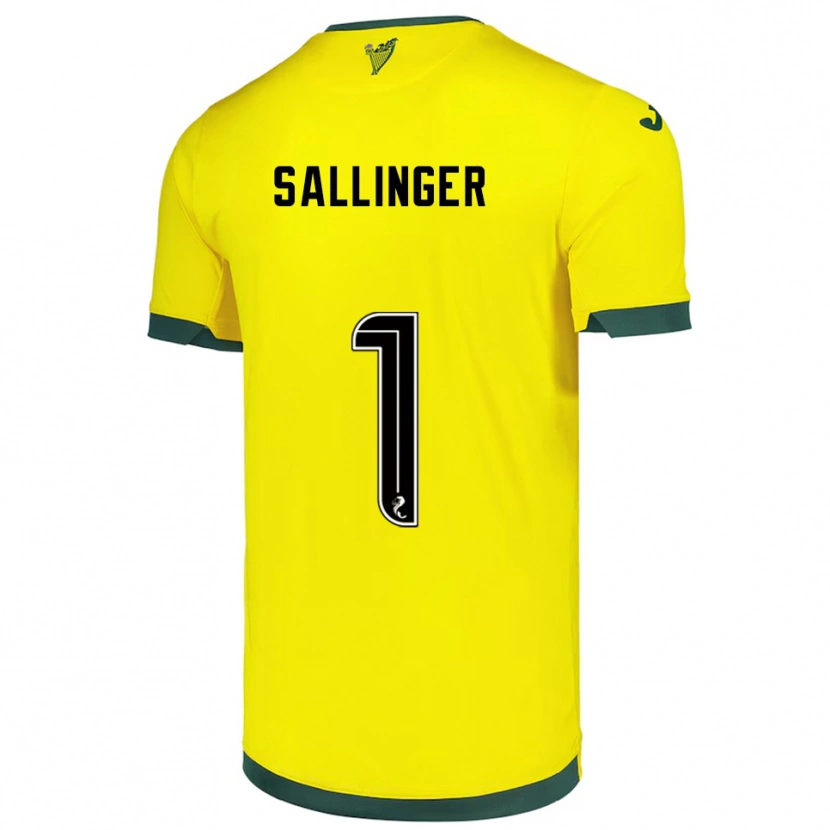 Danxen Kid Raphael Sallinger #1 Yellow Green Away Jersey 2025/26 T-Shirt