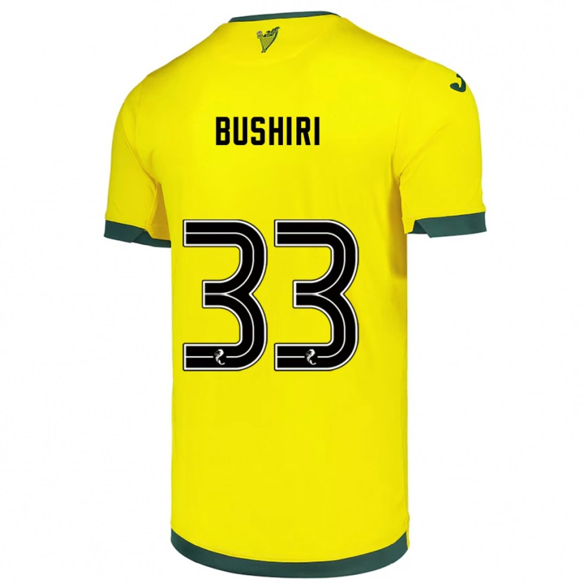 Danxen Kid Rocky Bushiri #33 Yellow Green Away Jersey 2025/26 T-Shirt