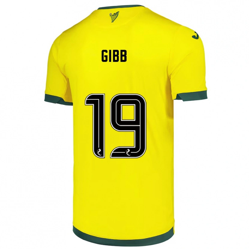 Danxen Kid Caley Gibb #19 Yellow Green Away Jersey 2025/26 T-Shirt