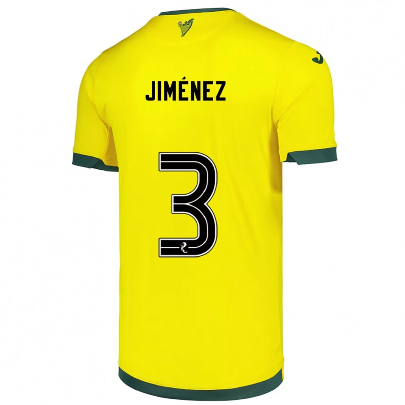 Danxen Kid Logan Jiménez #3 Yellow Green Away Jersey 2025/26 T-Shirt