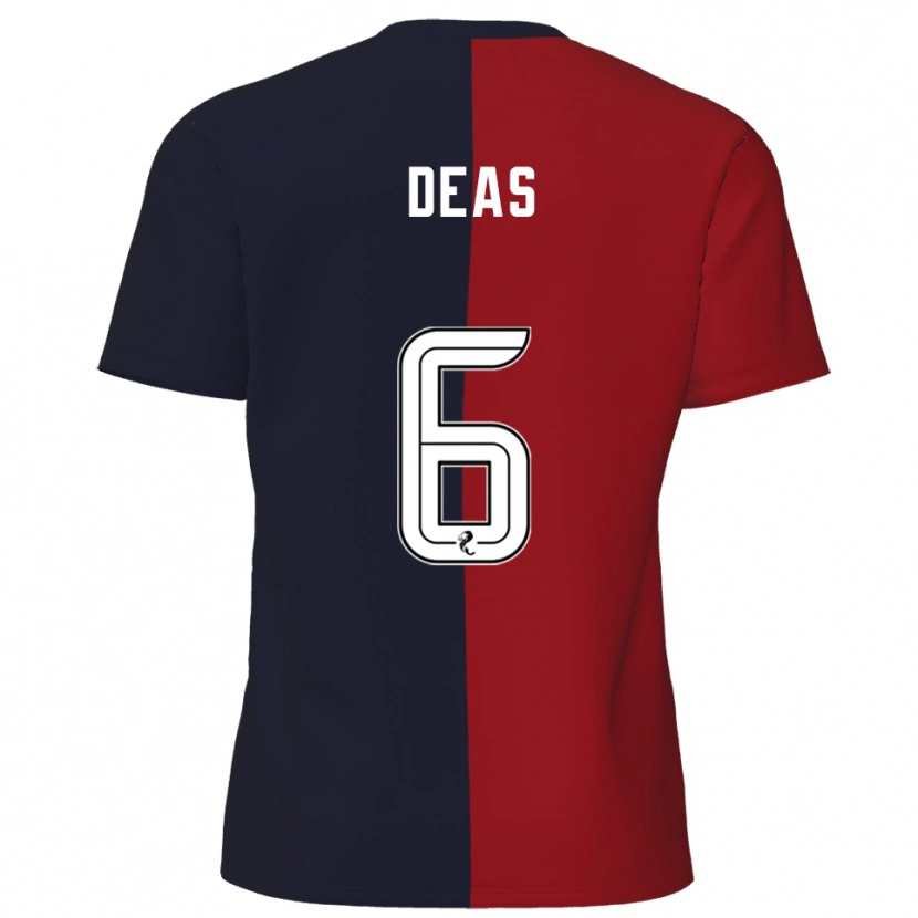 Danxen Kid Robbie Deas #6 Red Navy Away Jersey 2025/26 T-Shirt