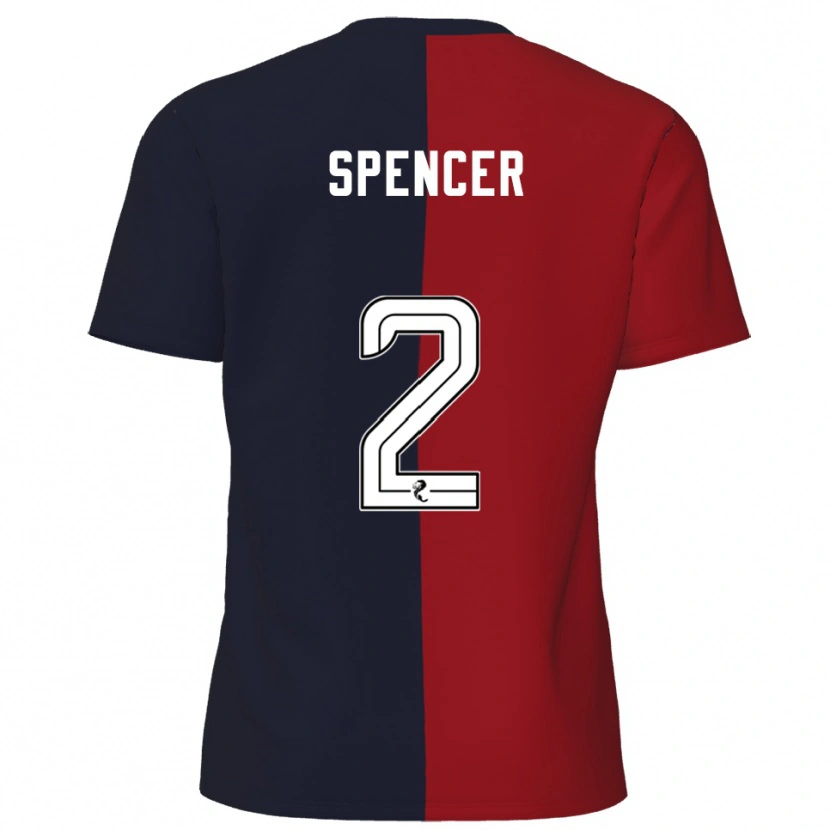 Danxen Kid Joe Spencer #2 Red Navy Away Jersey 2025/26 T-Shirt