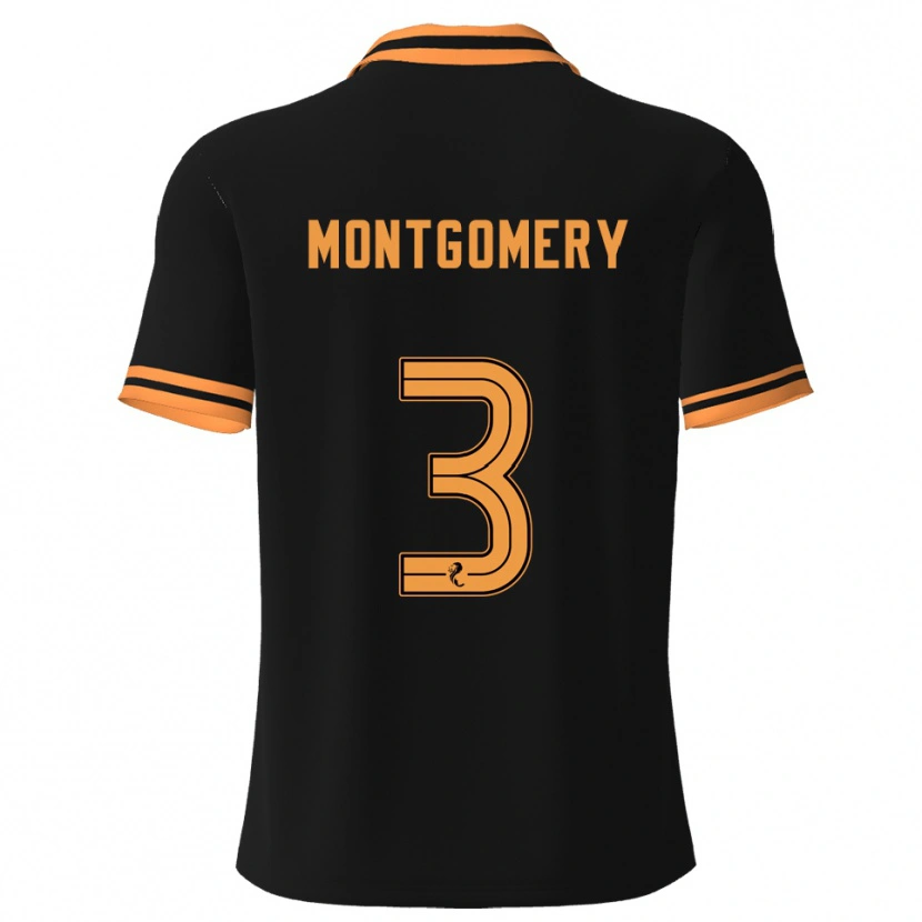 Danxen Kid Adam Montgomery #3 Black Yellow Away Jersey 2025/26 T-Shirt