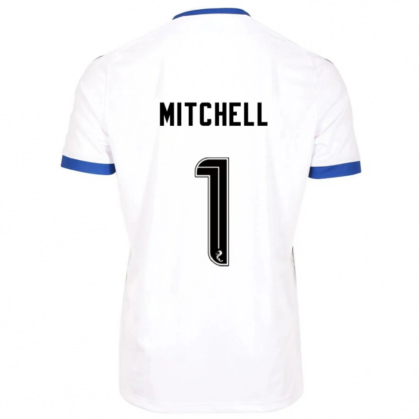 Danxen Kid Ellie Mitchell #1 White Blue Away Jersey 2025/26 T-Shirt