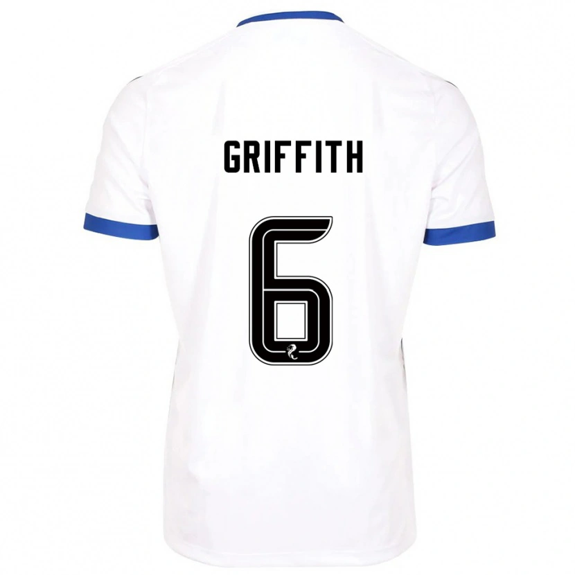 Danxen Kid Víctor Griffith #6 White Blue Away Jersey 2025/26 T-Shirt