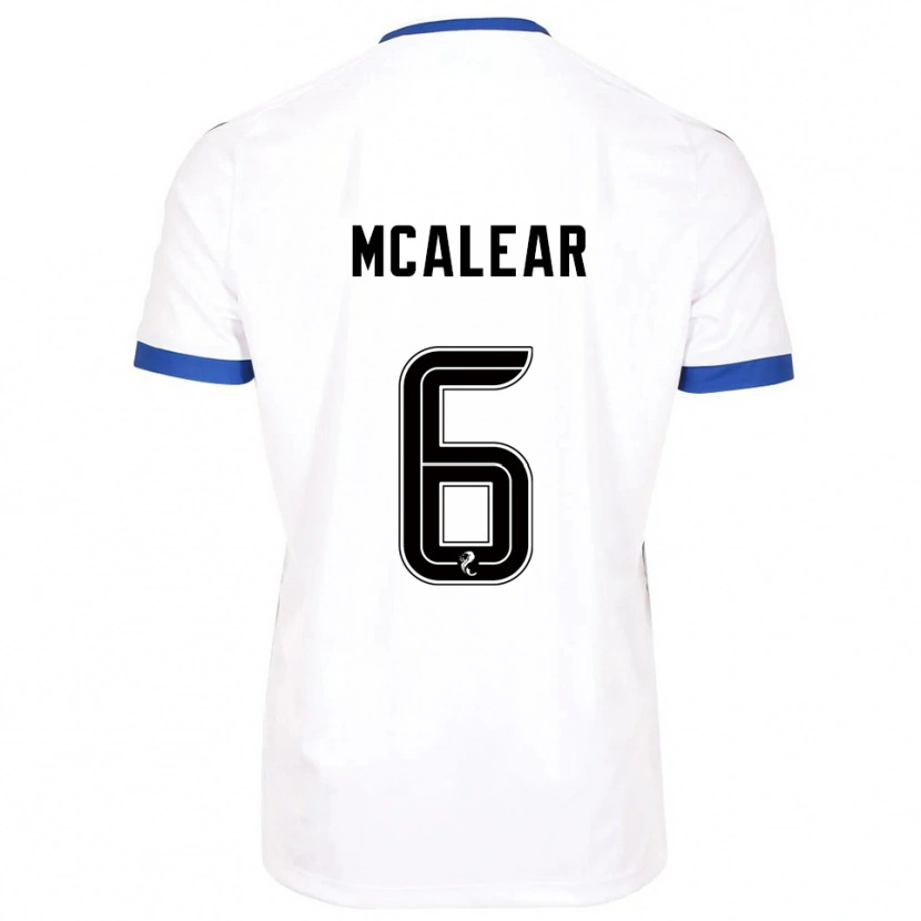 Danxen Kid Reece Mcalear #6 White Blue Away Jersey 2025/26 T-Shirt