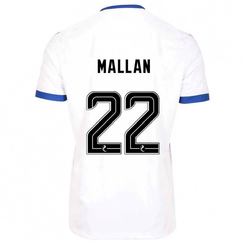 Danxen Kid Stevie Mallan #22 White Blue Away Jersey 2025/26 T-Shirt